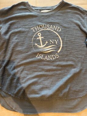 Thousand Islands NY Long Sleeve Tee - Slate Blue